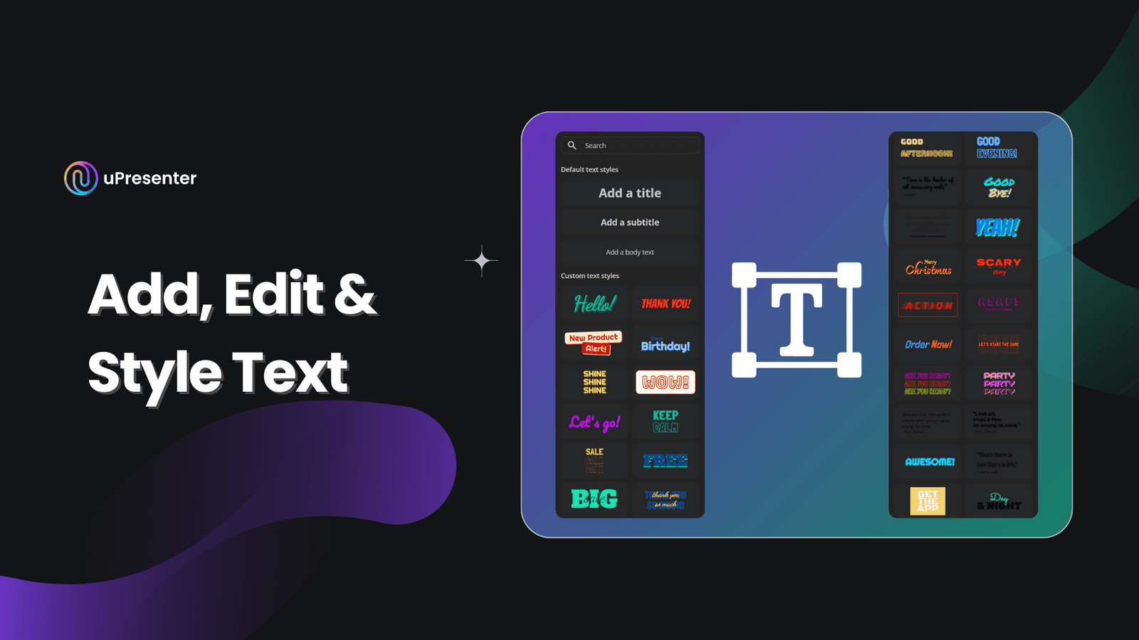 Add, Edit, And Style Text