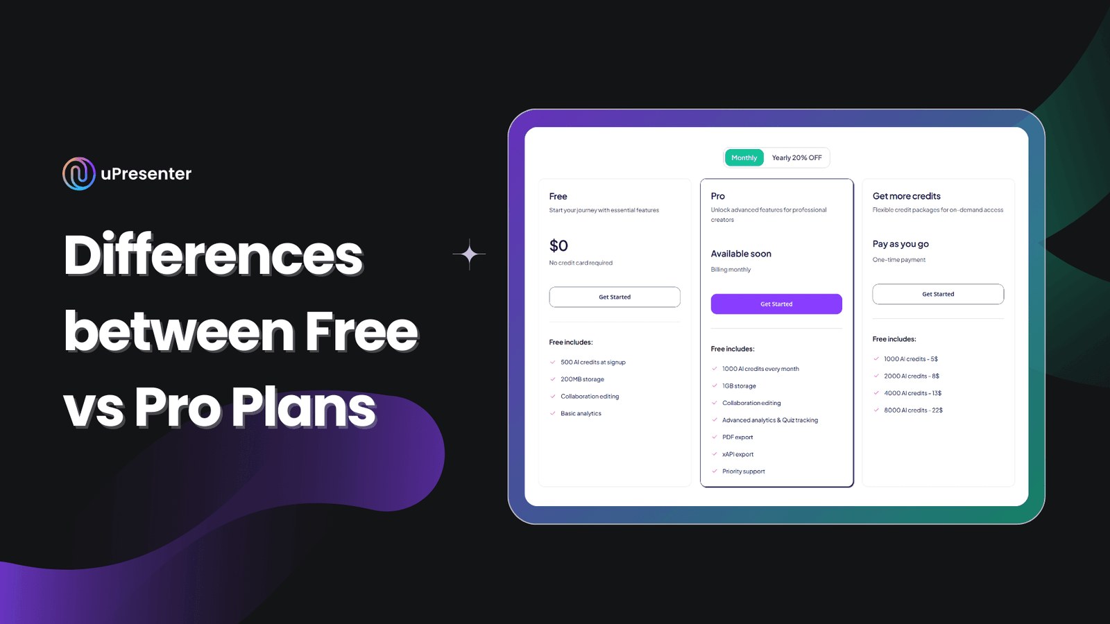 Differences Between Free & Pro Plans
