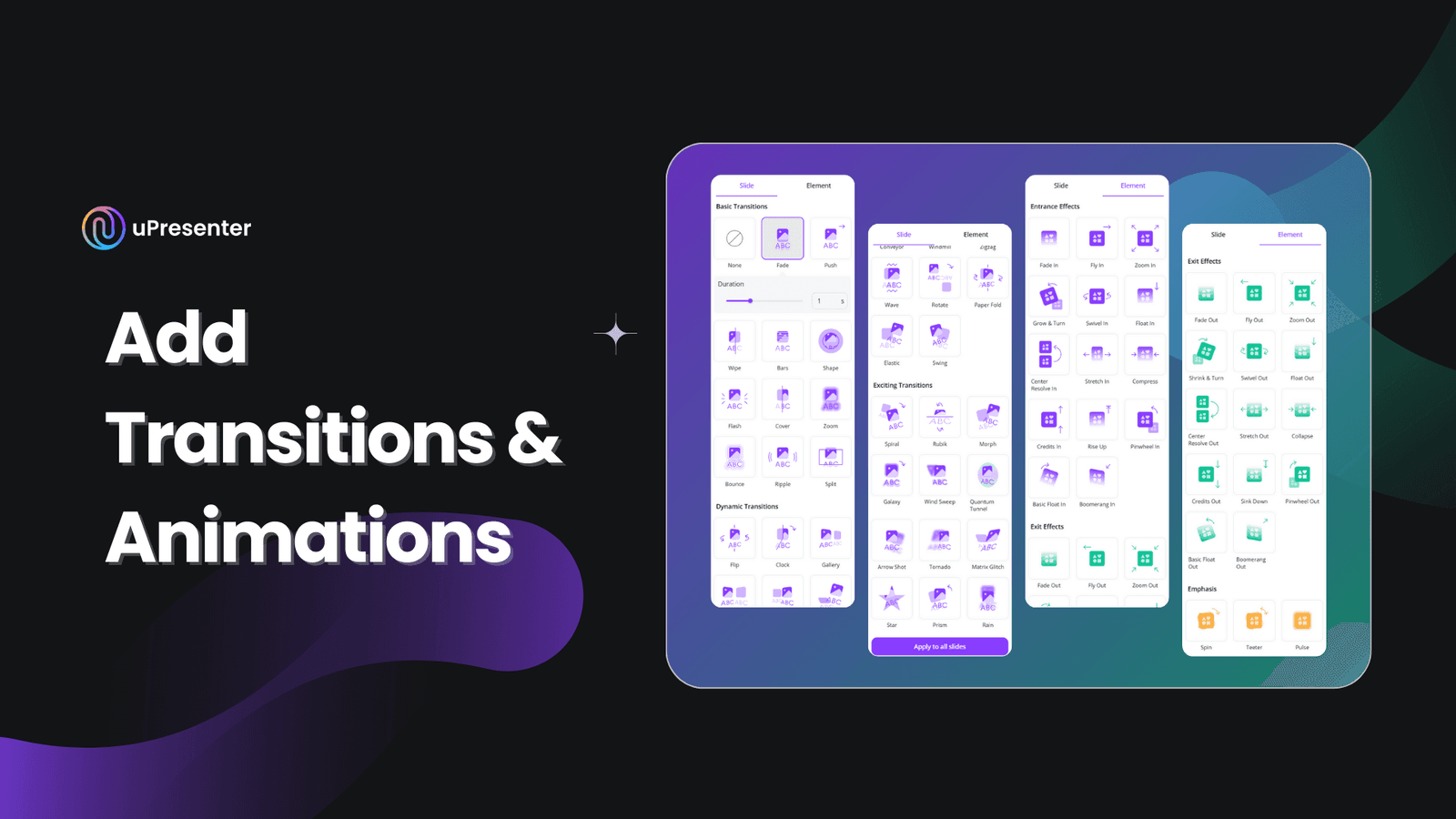 Add Transitions and Animations to Slides and Elements