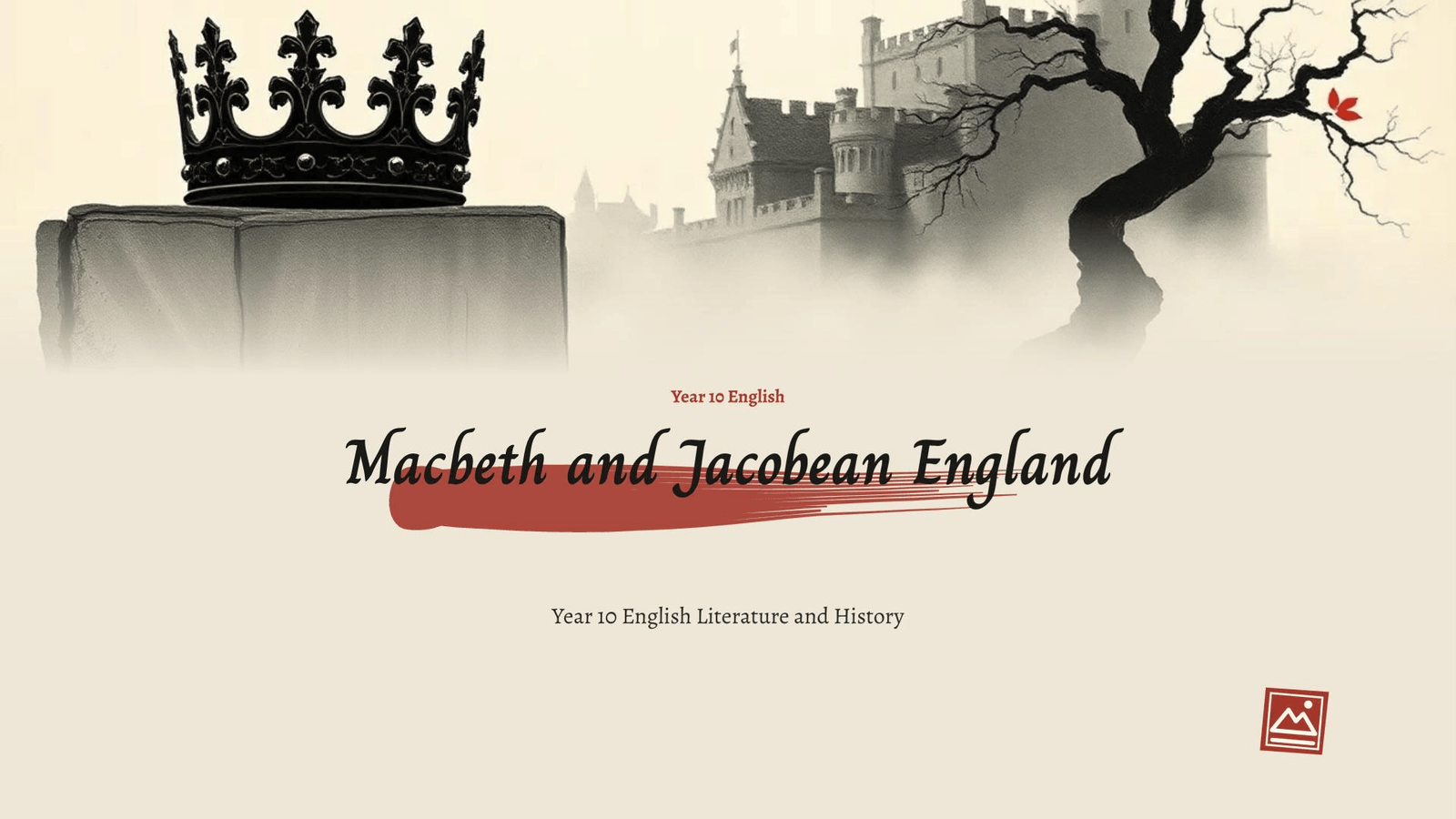 Literature & History — High School presentation template cover