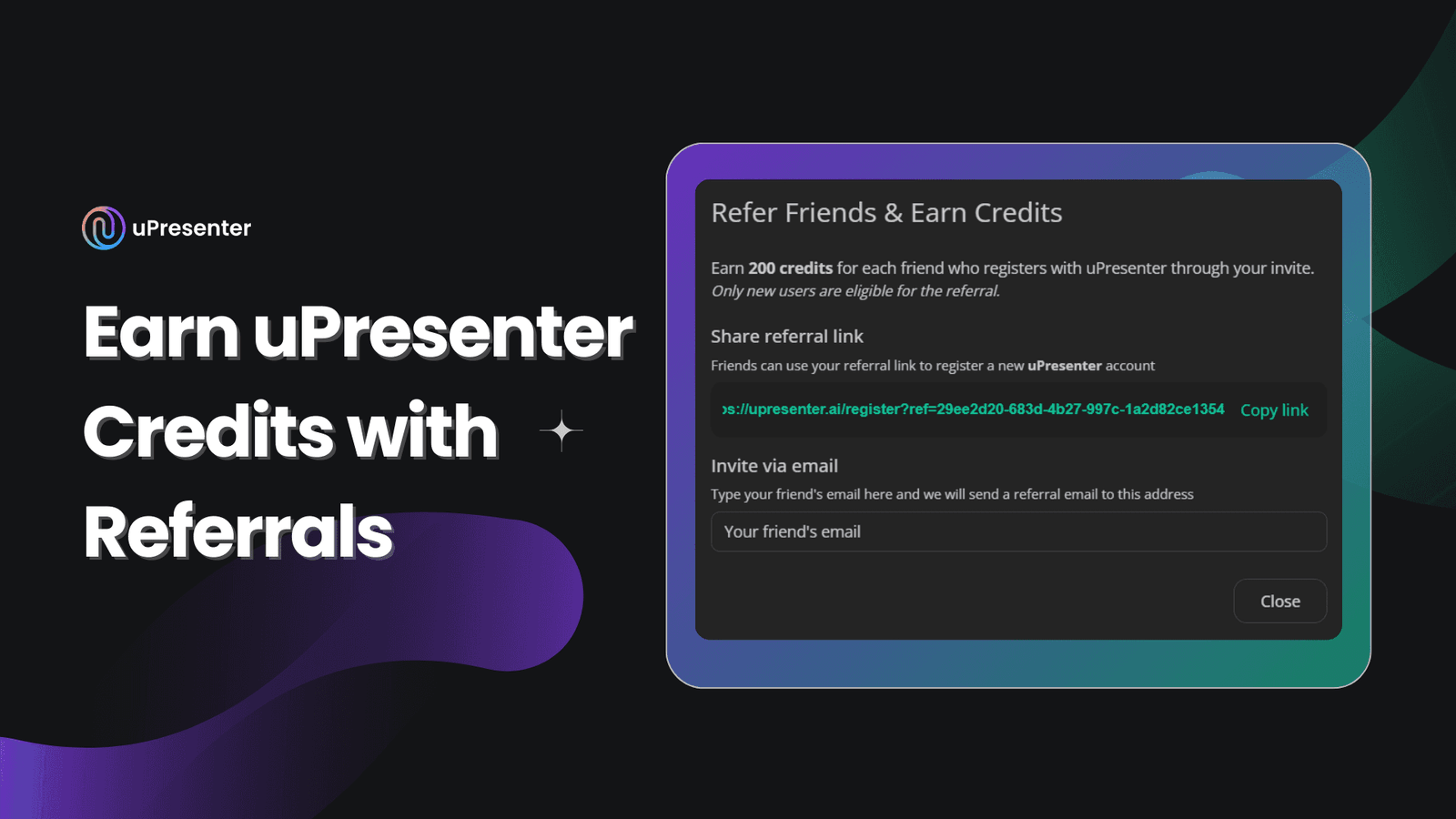 Giới thiệu bạn bè để nhận thêm credits