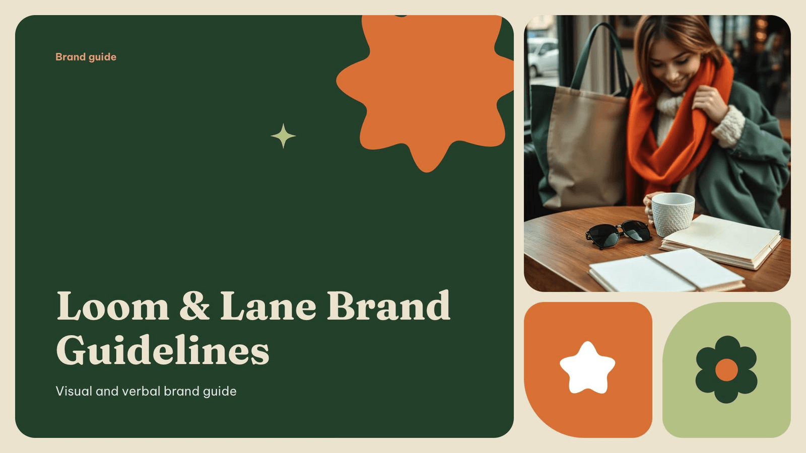 Brand Guidelines — Organic Brand Kit presentation template cover