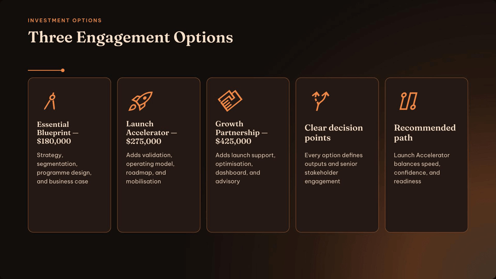 Premium Proposal & Evening Keynote — Ember Glow presentation template cover