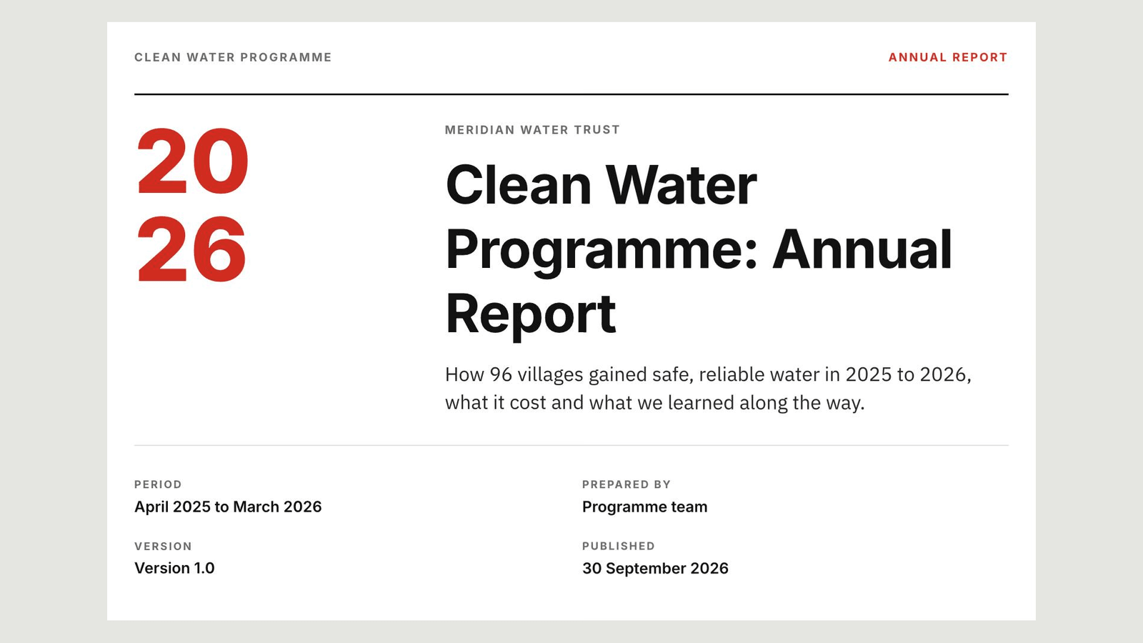 Project Report — Swiss Editorial (fluid) presentation template cover