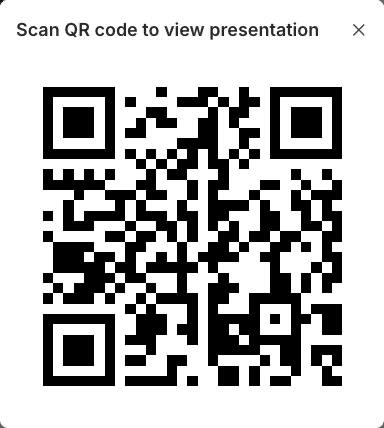 QR code for the public presentation