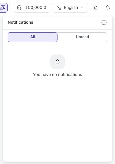 The Notifications panel