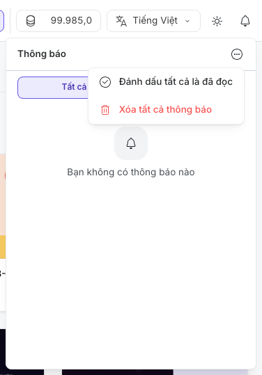 Thao tác với danh sách thông báo