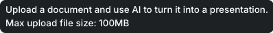 Import Document and the current Pro upload limit
