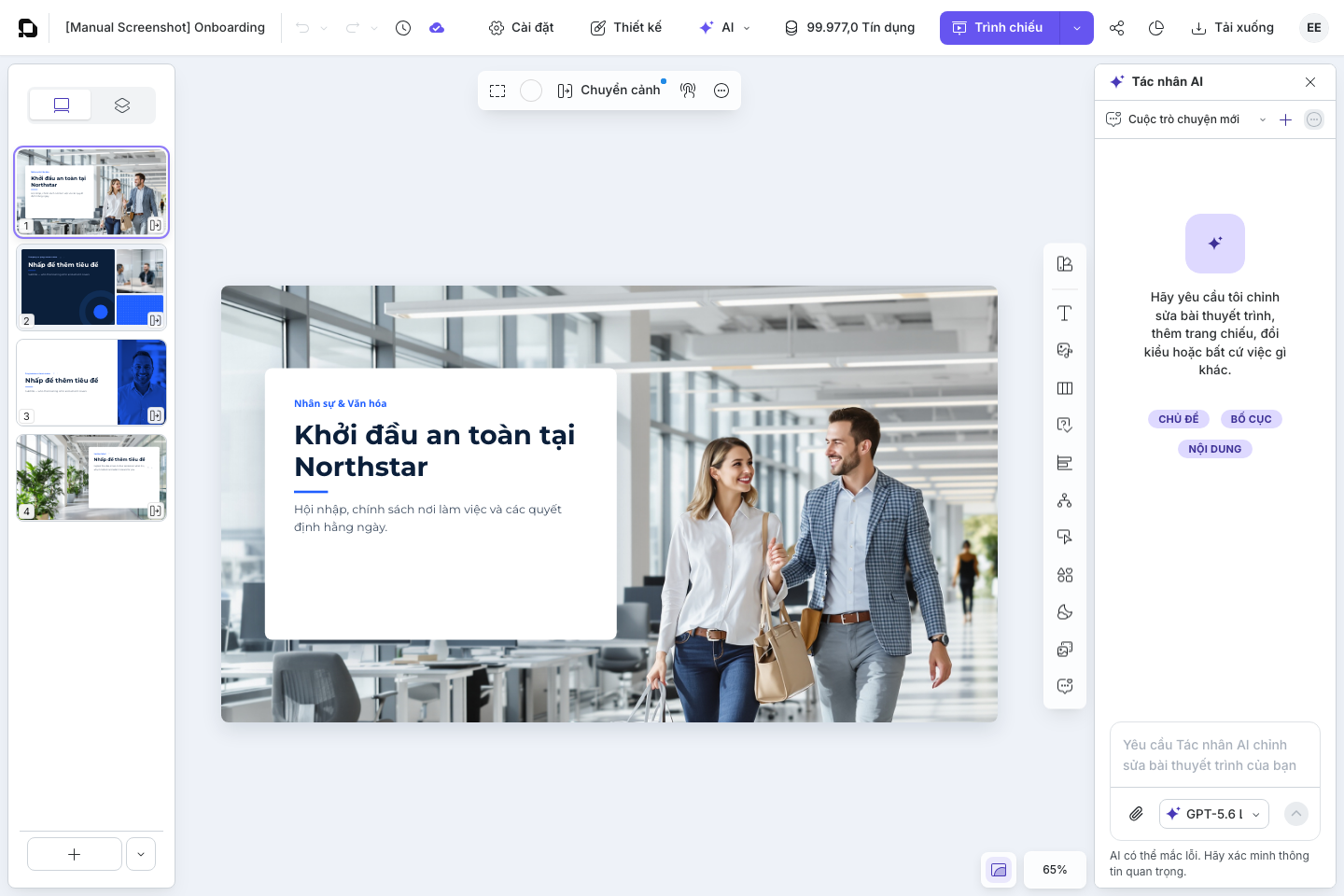 Ngăn kéo Tác nhân AI tích hợp