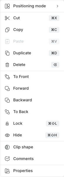 Object arrangement commands