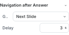 Navigation settings after a submitted answer