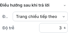Thiết lập điều hướng sau khi nộp câu trả lời
